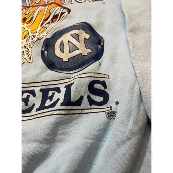 Vintage UNC North Carolina Tarheels Basketball Crewneck Tultex Size Mens XL - Picture 3 of 10